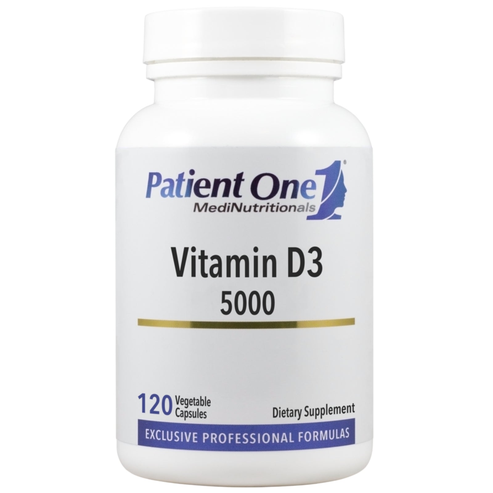 Patient One, Vitamin D3 5000, 120 Vegetable Capsules UPC 853959004298 | Hilife Vitamins
